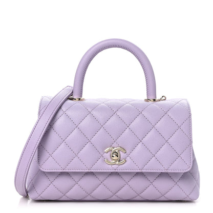 Chanel Caviar Quilted Mini Coco Handle Flap Light Purple 1 of 10