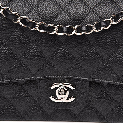 Chanel Caviar Quilted Medium Double Flap Black 11 of 12