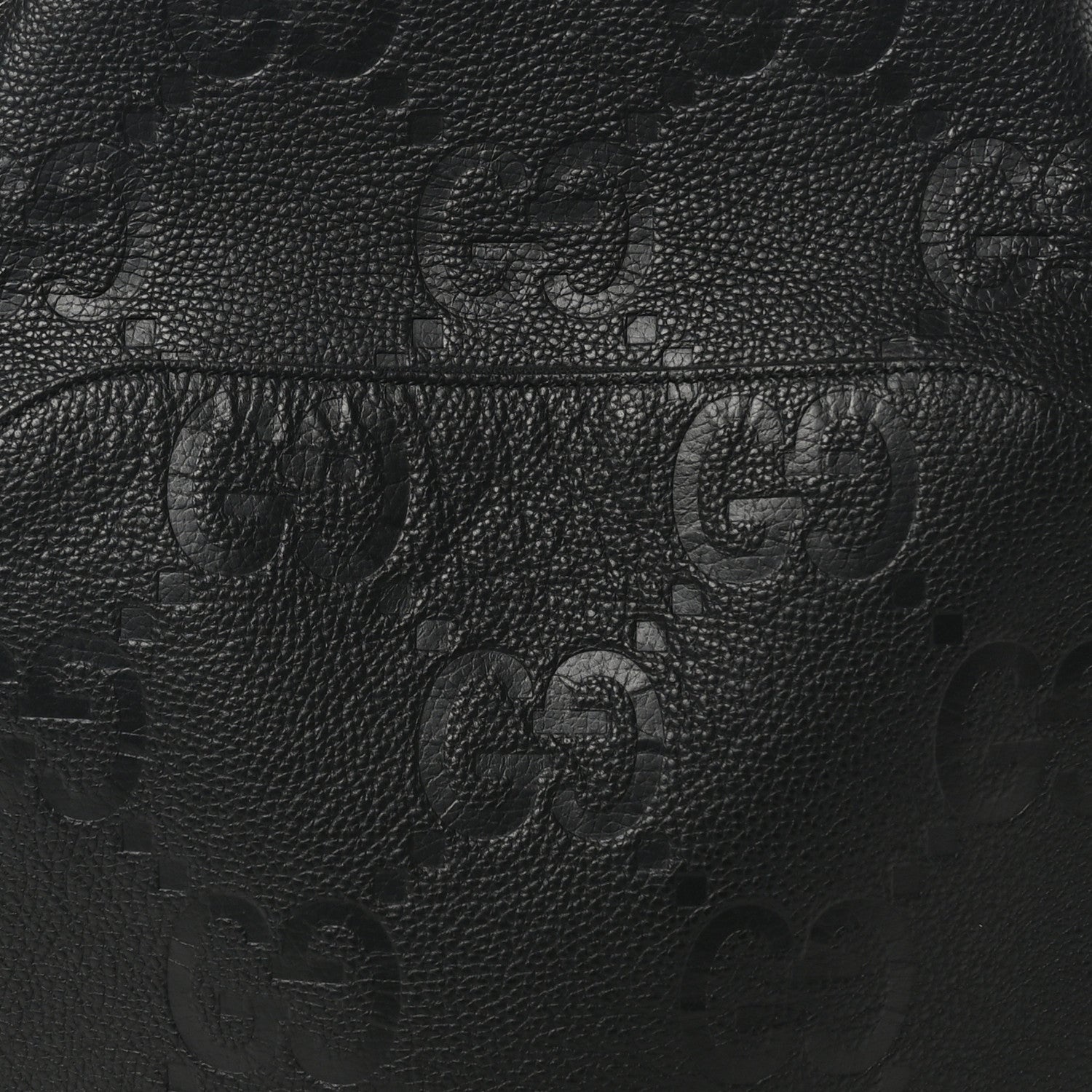 Gucci Calfskin Jumbo GG Embossed Large Backpack Black 9 of 11