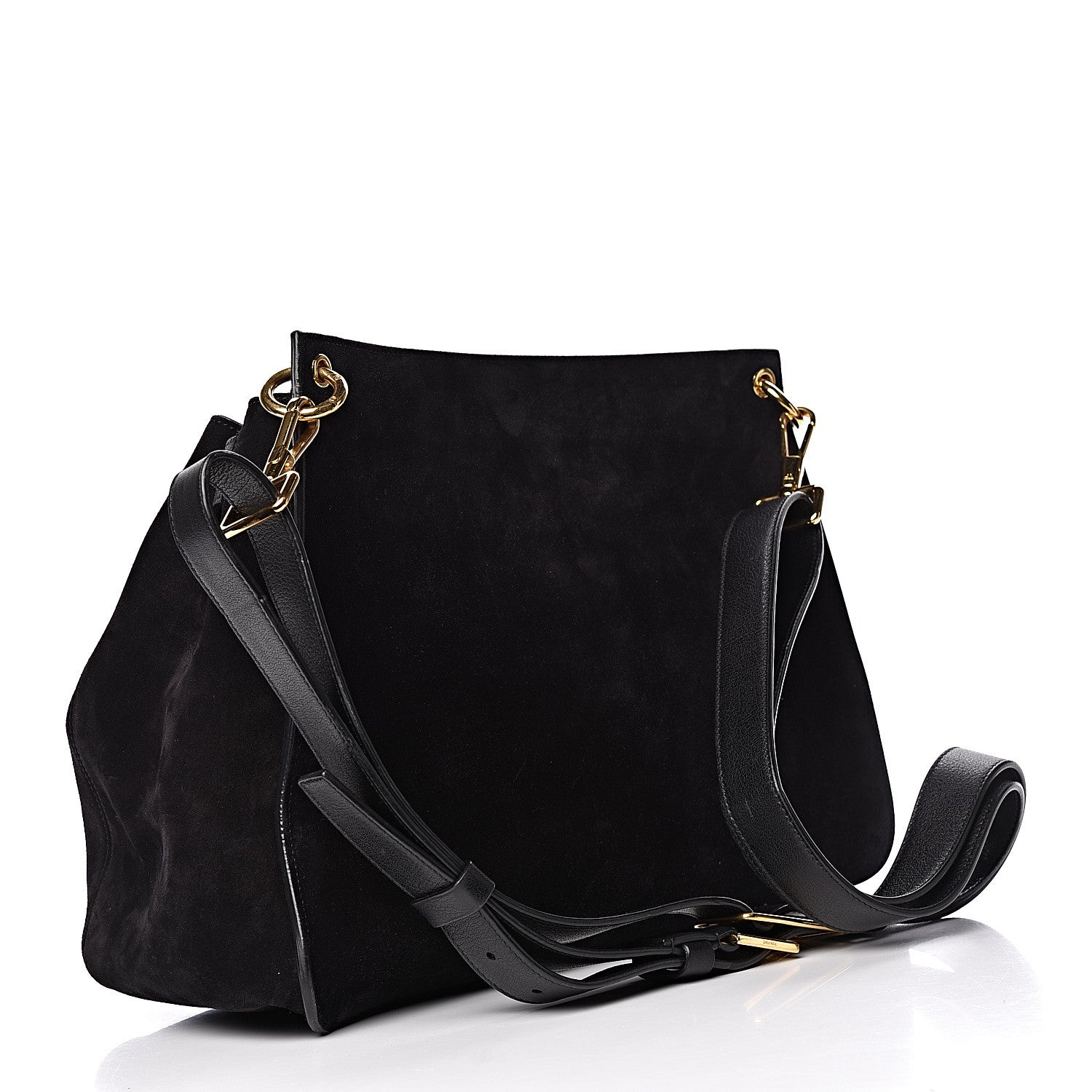 Tom Ford Suede Lock-Front Sling Bag Black 3 of 9