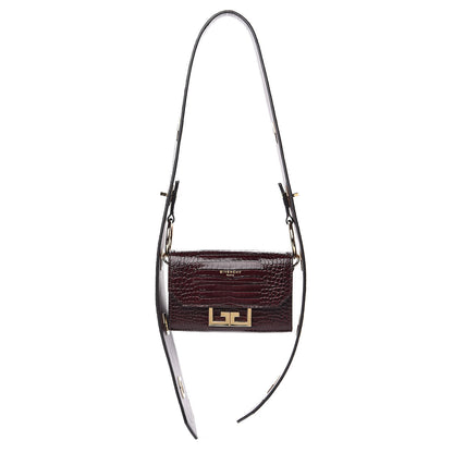 Givenchy Calfskin Crocodile Embossed Eden Belt Bag Eggplant 4 of 10