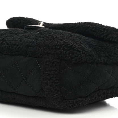 Chanel Shearling Lambskin Pearl Flap Black 9 of 13