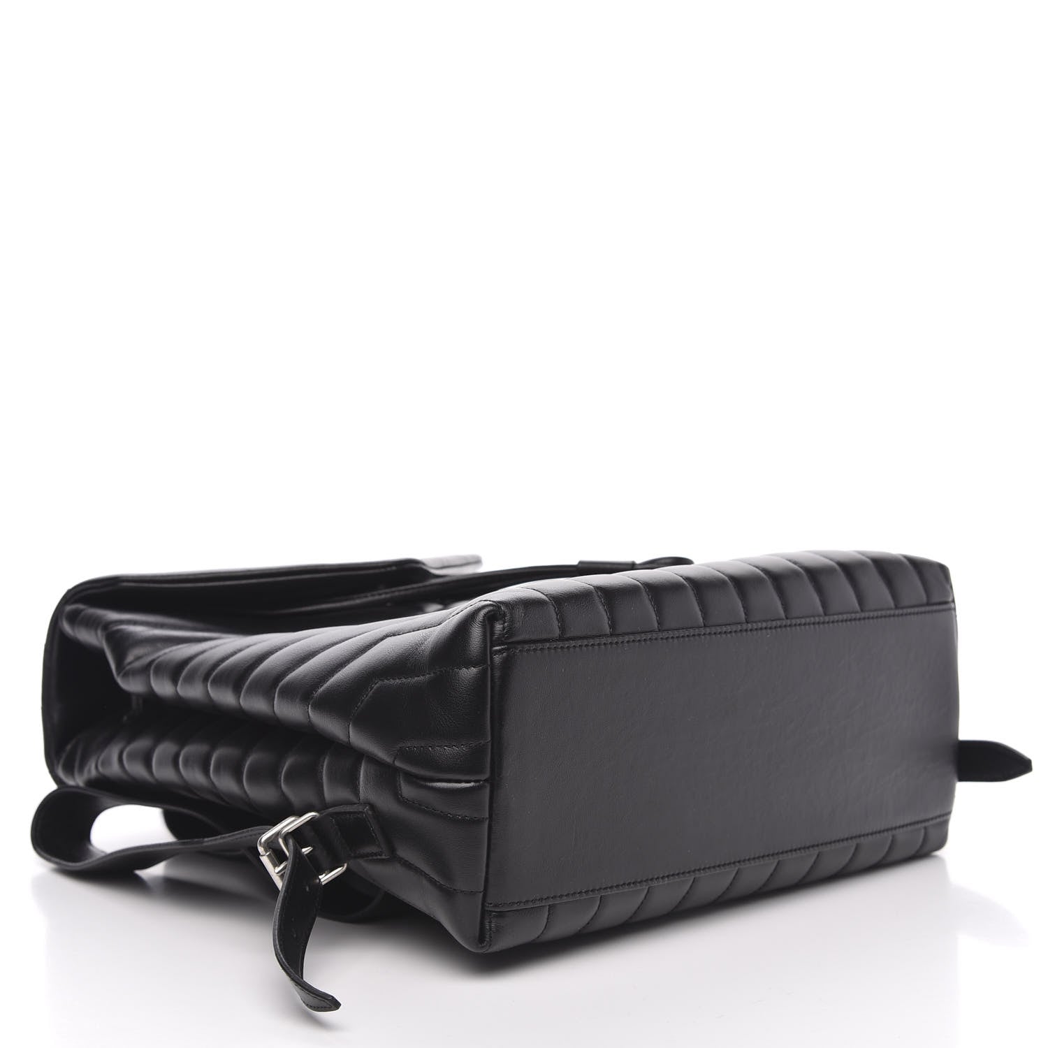 Saint Laurent Calfskin Y Quilted Monogram Medium Loulou Backpack Black 3 of 11