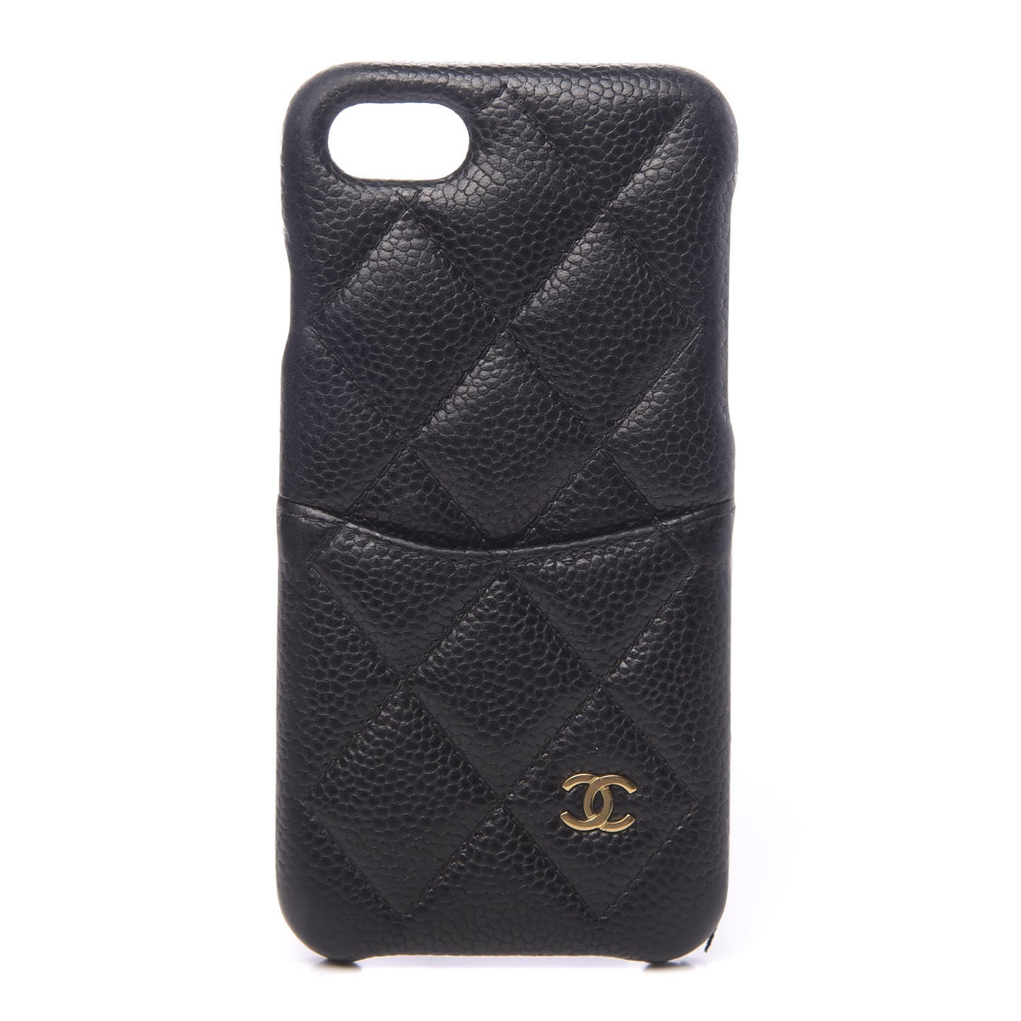 Caviar Quilted iPhone 7/8 Coco Tech Case Black