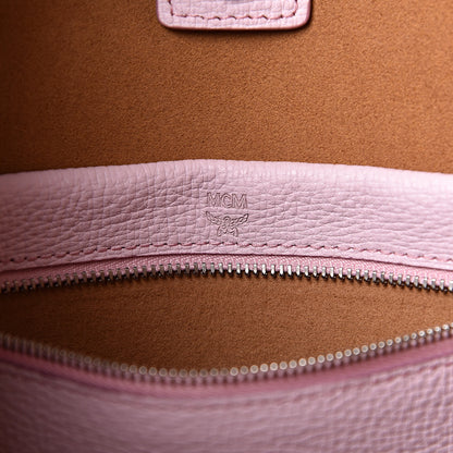 MCM Grained Calfskin Sarah Medium Visetos Hobo Pale Mauve 7 of 13