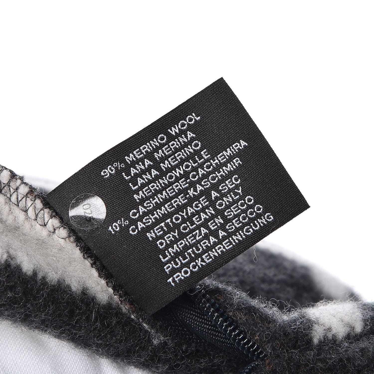 Hermes Wool Cashmere Avalon Pillow PM Ecru Gris Fonce 5 of 5