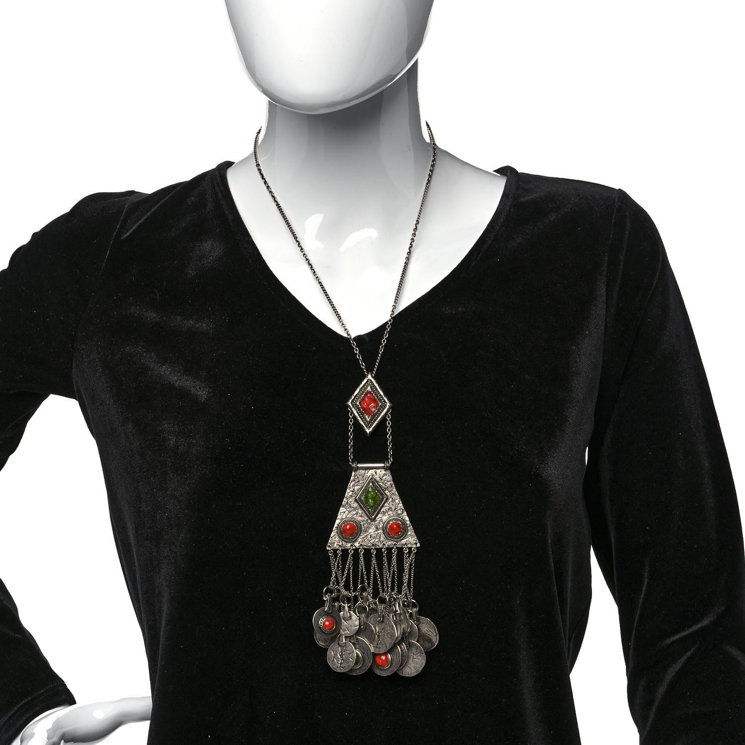 Saint Laurent Hedi Necklace Silver 2 of 5