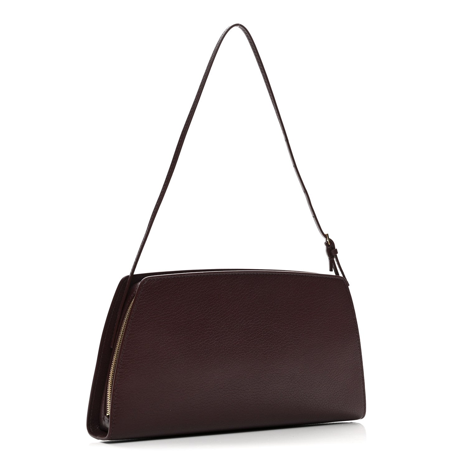 The Row Saddle Calfskin Dalia Baguette Shoulder Bag Raisin 3 of 9