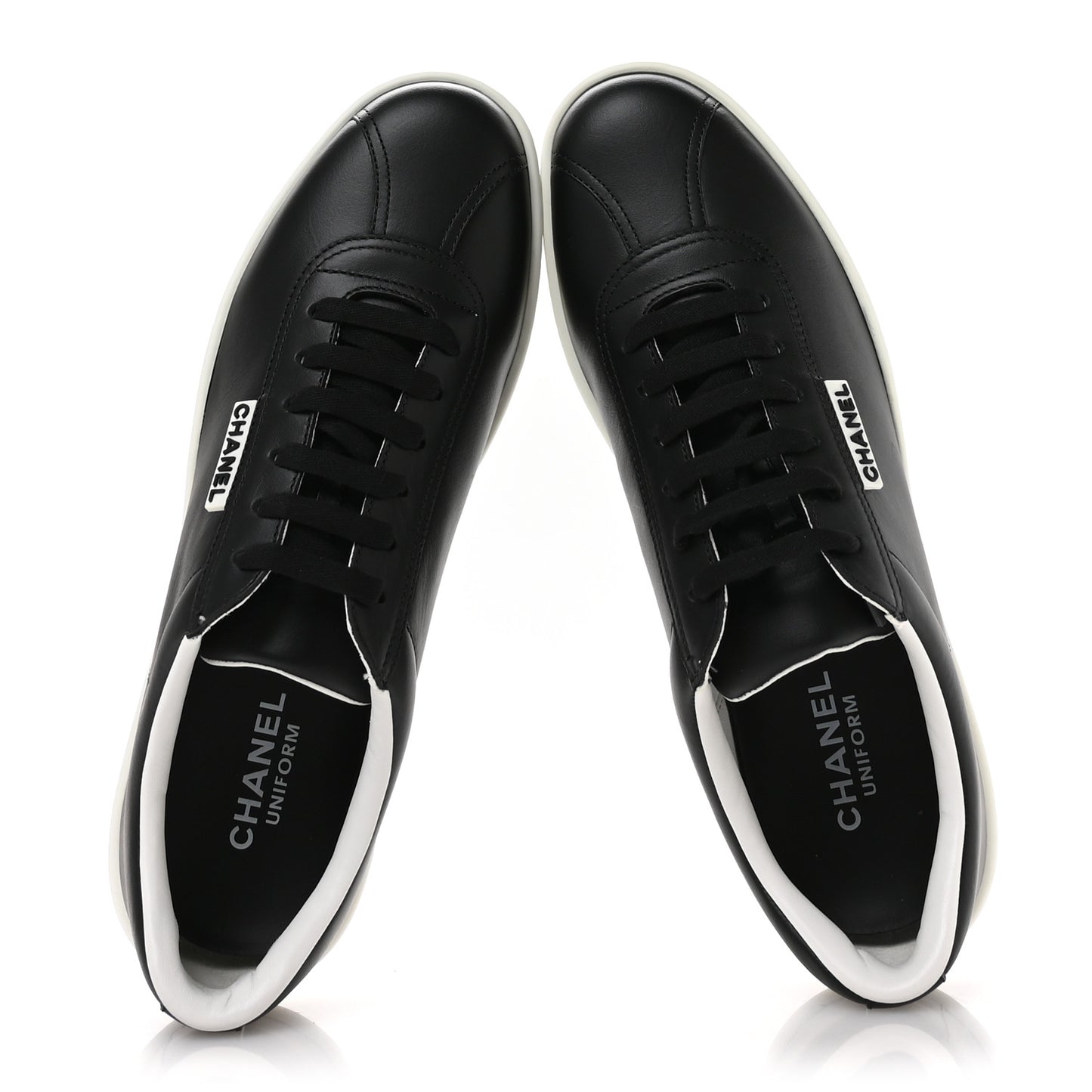 Calfskin CC Womens Sneakers 40.5 Black