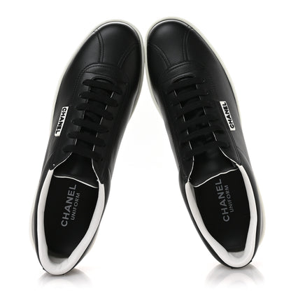 Chanel Calfskin CC Womens Sneakers 40.5 Black 2 of 9