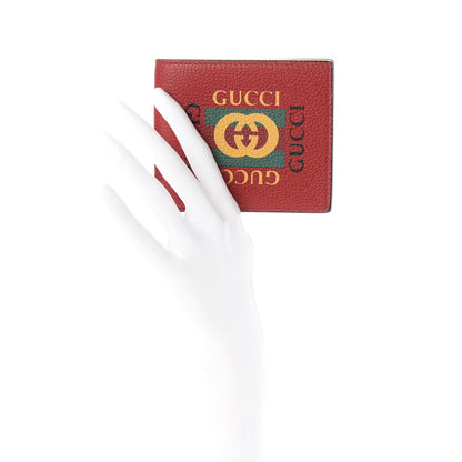Gucci Calfskin Logo Bi-Fold Wallet Red 2 of 7