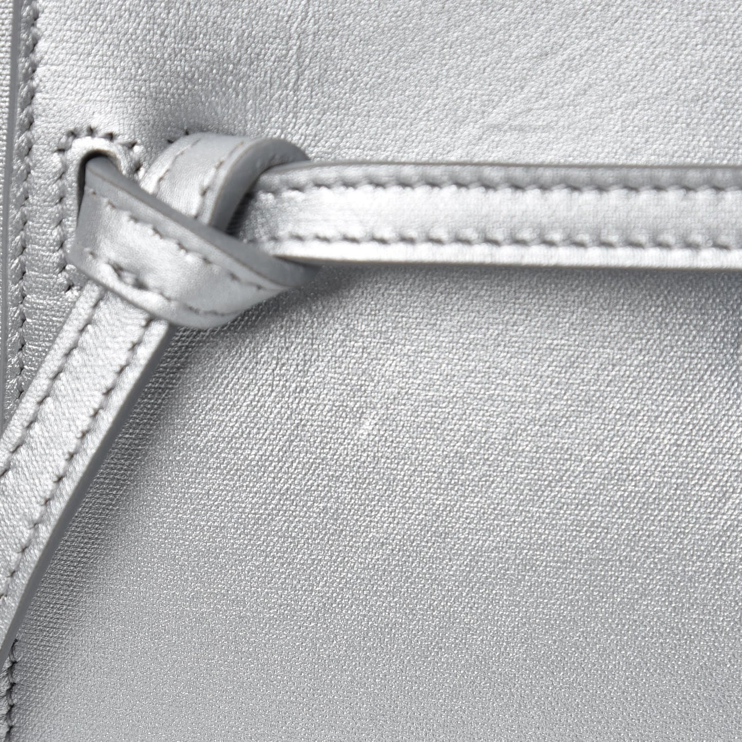 Laminated Calfskin Nano Belt Bag Silver