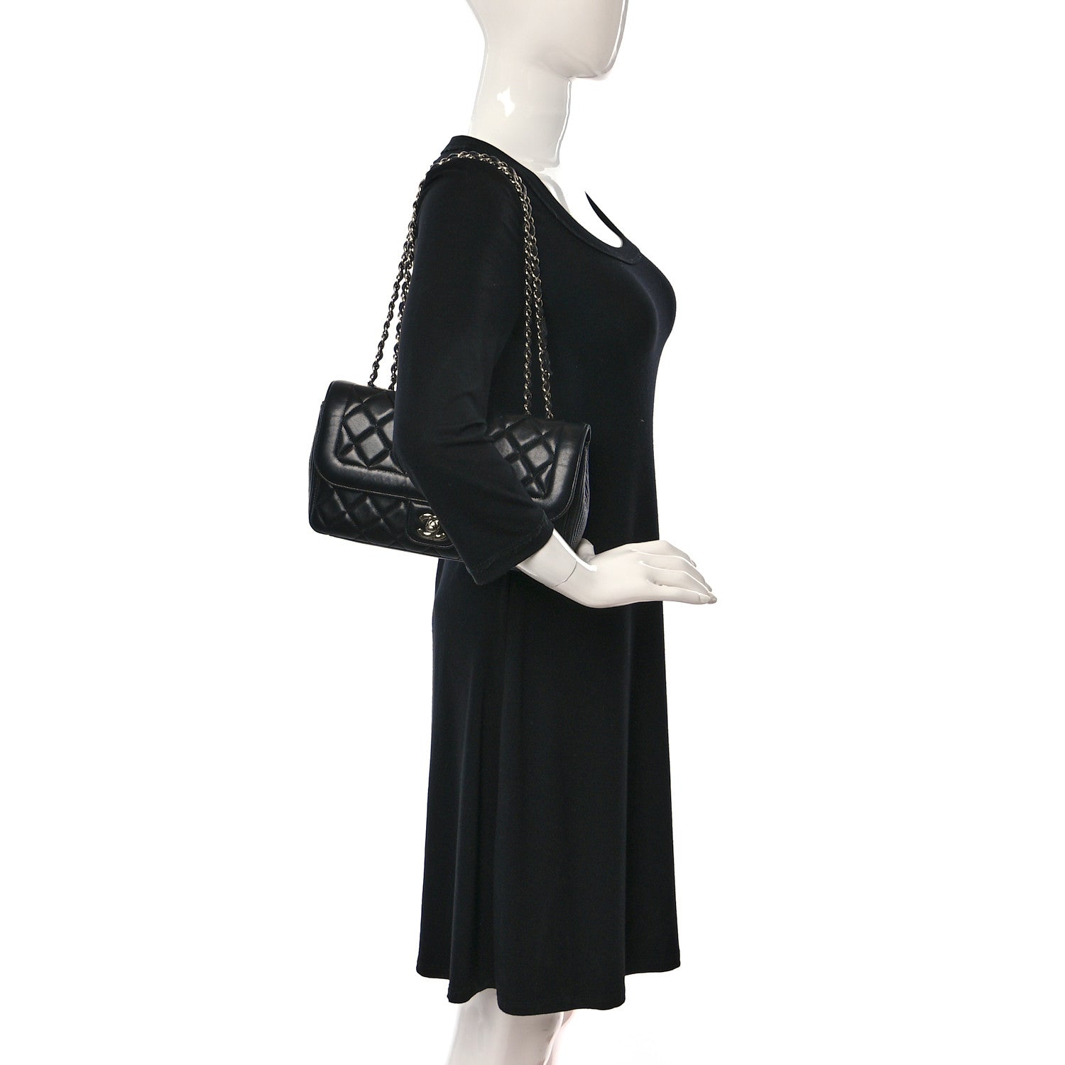 Chanel Lambskin Medium Coco Rider Flap Black 2 of 9