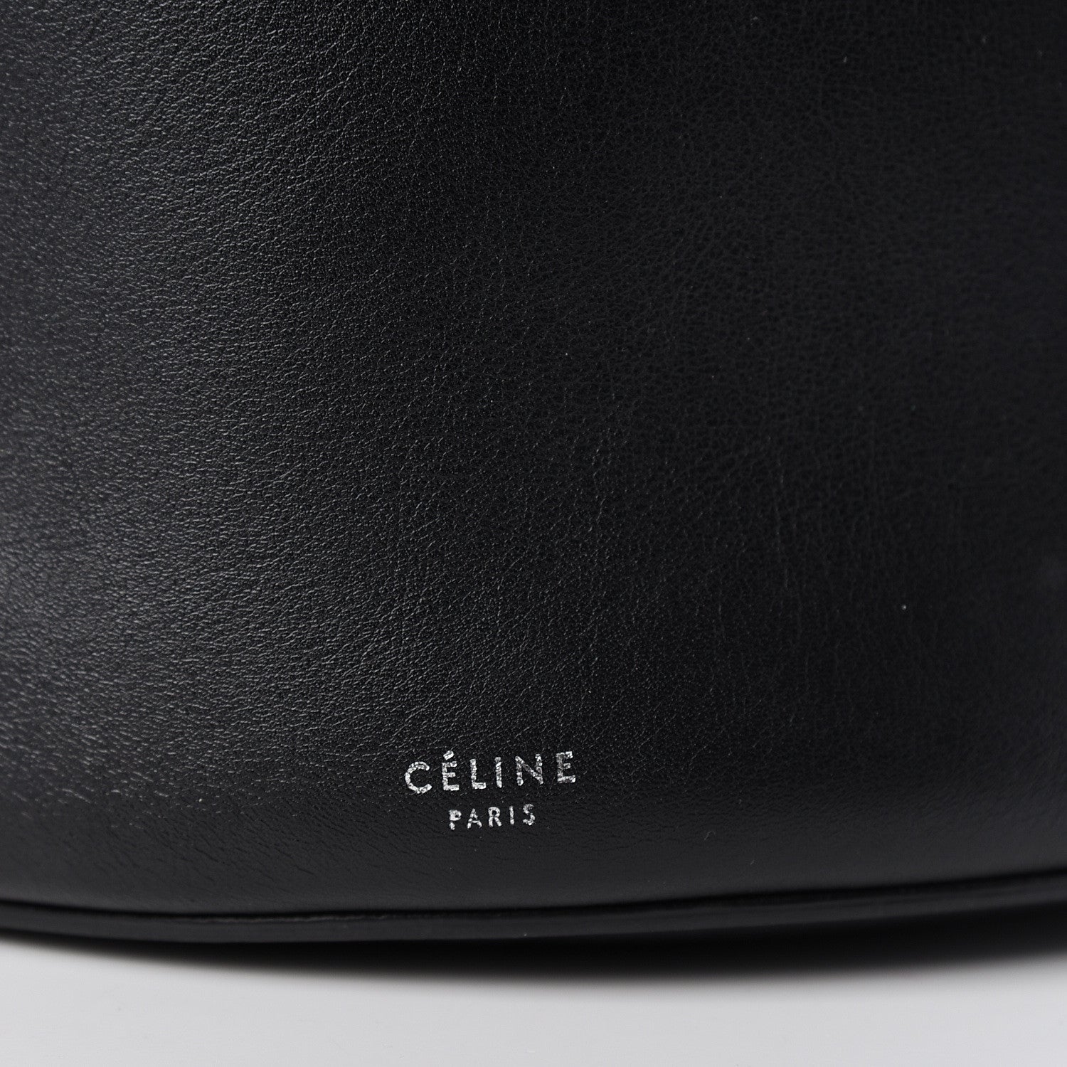 Celine Smooth Calfskin Long Strap Big Bucket Bag Black 7 of 12