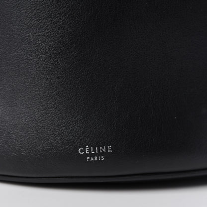 Celine Smooth Calfskin Long Strap Big Bucket Bag Black 7 of 12