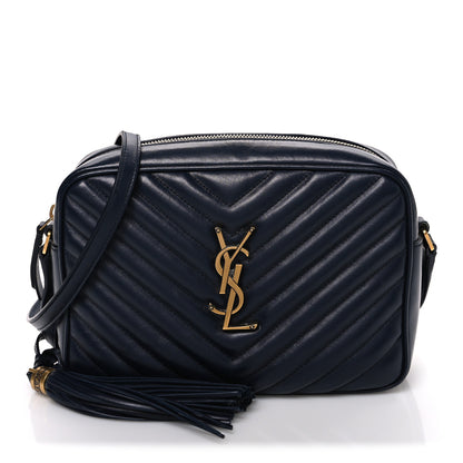Saint Laurent Calfskin Matelasse Monogram Lou Camera Bag Deep Marine 1 of 11