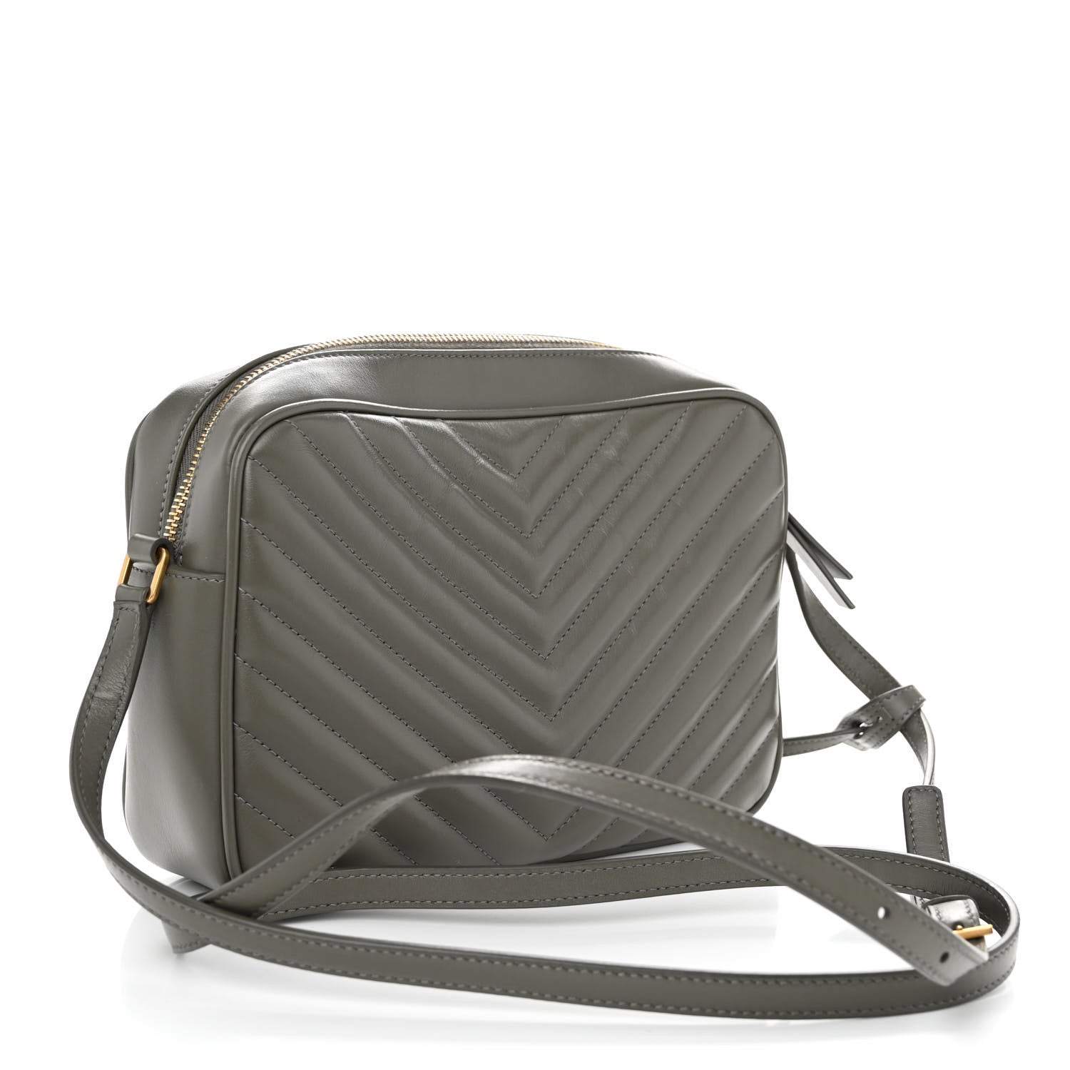 Saint Laurent Calfskin Matelasse Monogram Lou Camera Bag Dark Smog 3 of 9