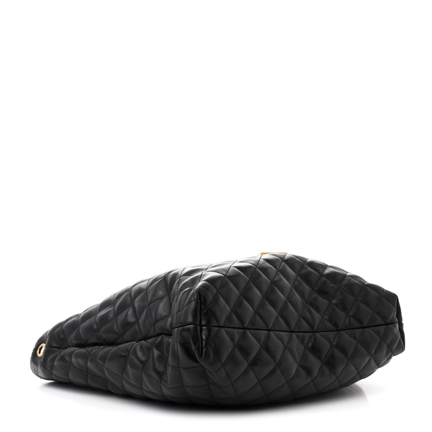 Lambskin Quilted Maxi Icare Shopping Tote Black