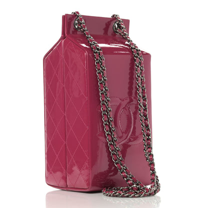 Chanel Patent Milk Carton Bag Dark Pink 2 of 9