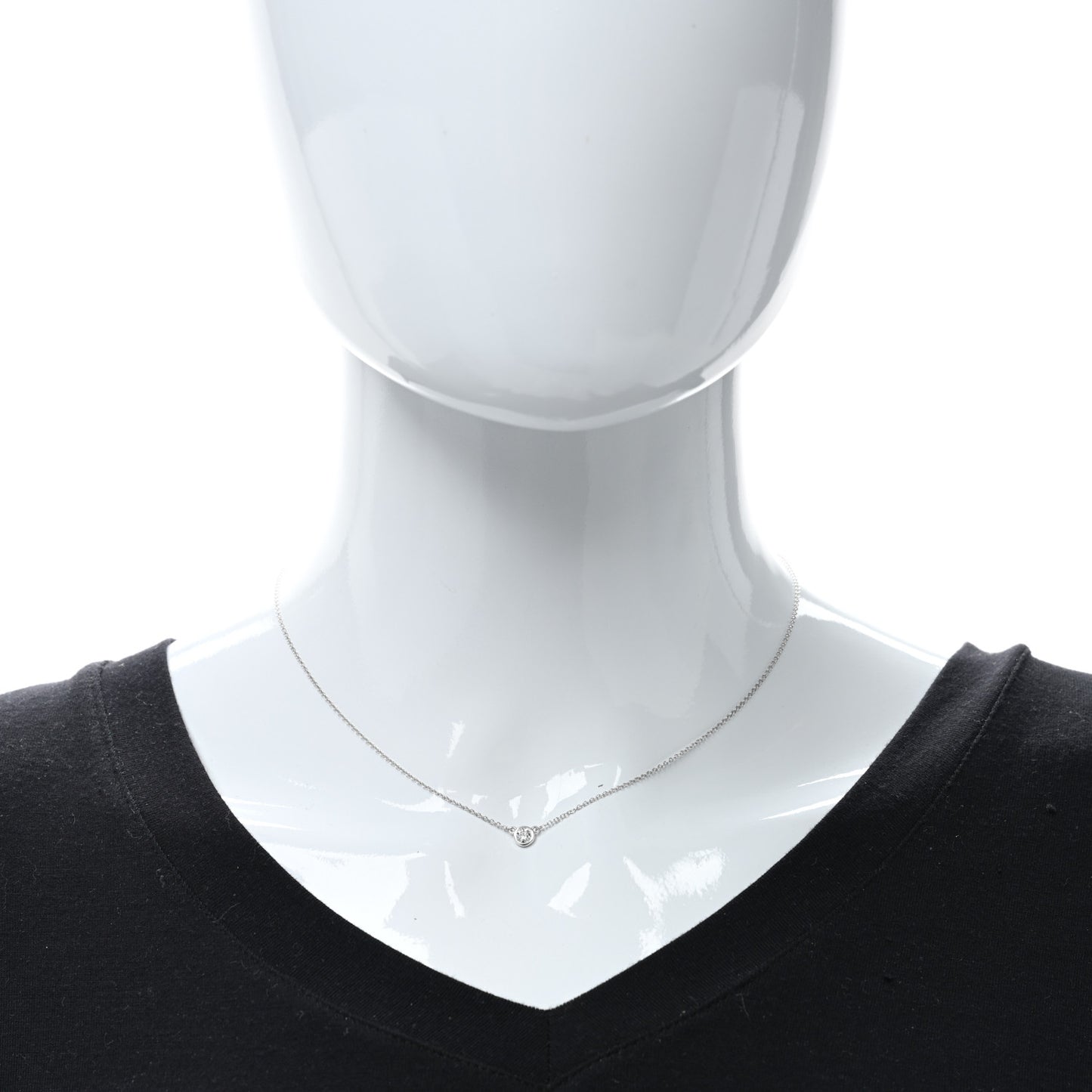 Platinum Diamond .22ct Elsa Peretti Diamonds By The Yard Pendant Necklace