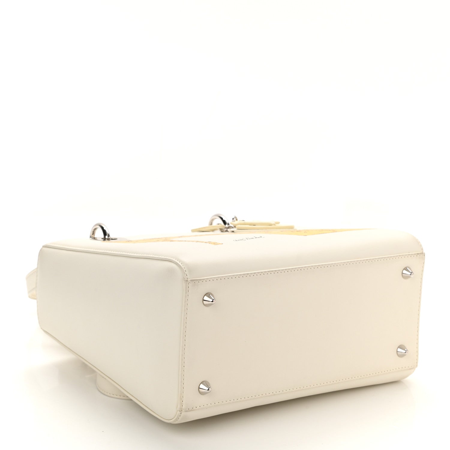 Christian Dior X Andy Warhol Calfskin Medium Lady Dior White 4 of 9