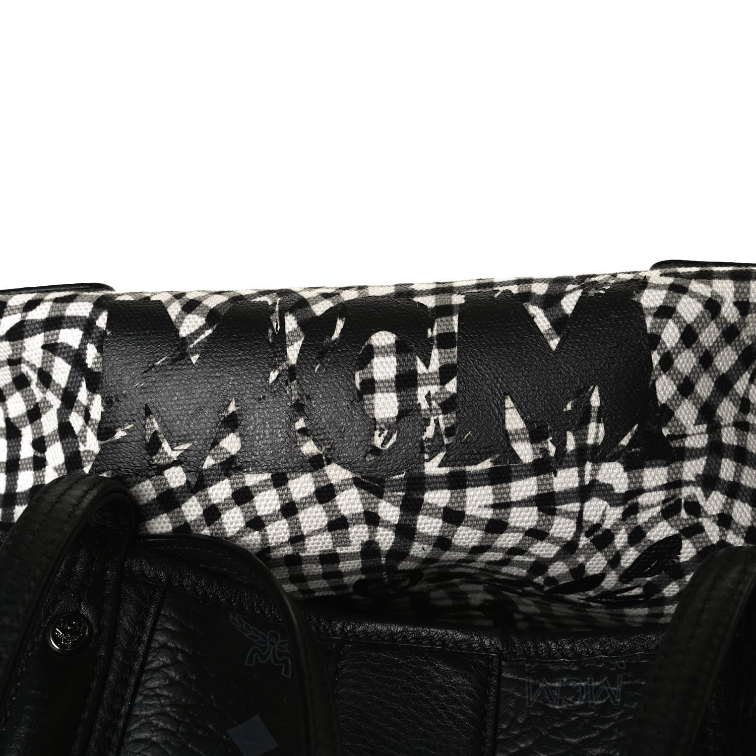 MCM Visetos Medium Liz Reversible Shopper Tote Black 10 of 20