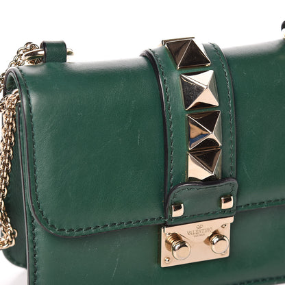 Valentino Garavani Vitello Mini Glam Lock Rockstud Flap Green 7 of 11