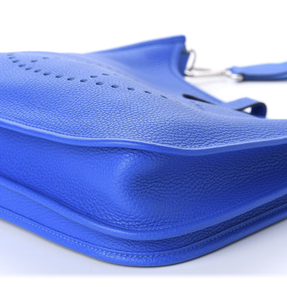 Hermes Taurillon Clemence Evelyne III PM Bleu Hydra 7 of 9