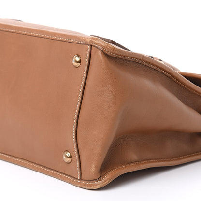 Prada Soft Calf Flap Tote Caramel 9 of 16
