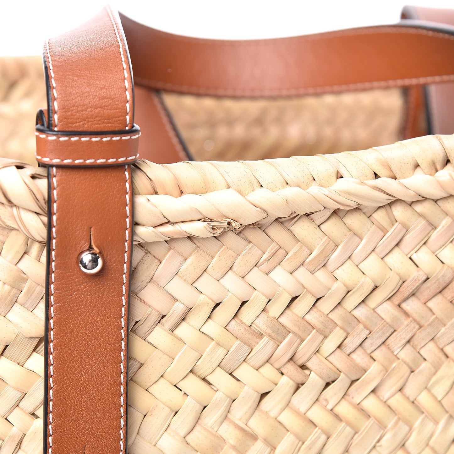 Raffia Large Basket Tote Bag Natural Tan