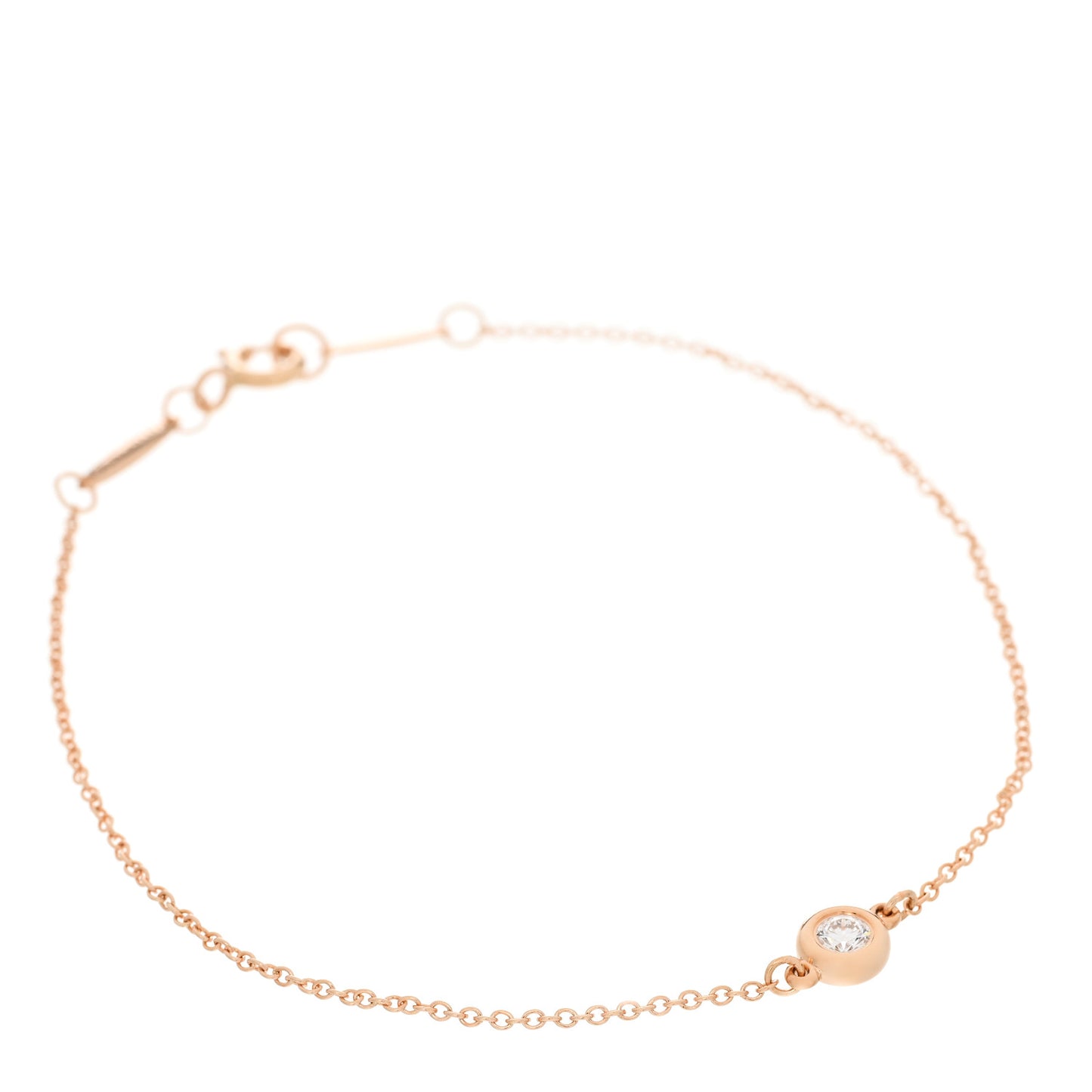 18K Rose Gold Diamond .10ct Elsa Peretti Diamonds by the Yard Bracelet