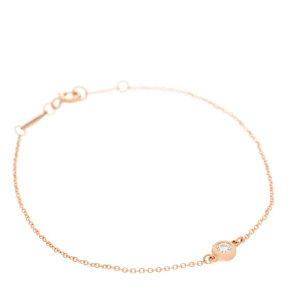 Tiffany 18K Rose Gold Diamond .10ct Elsa Peretti Diamonds by the Yard Bracelet 1 of 9