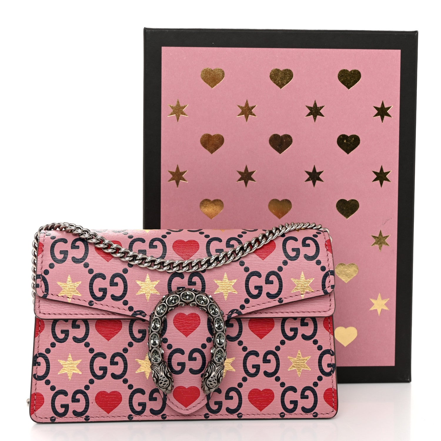 Gucci Calfskin Valentine's Day Exclusive Super Mini Dionysus Shoulder Bag 10 of 10