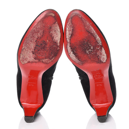 Christian Louboutin Suede Top 70 Ankle Boots 37.5 Black 7 of 14