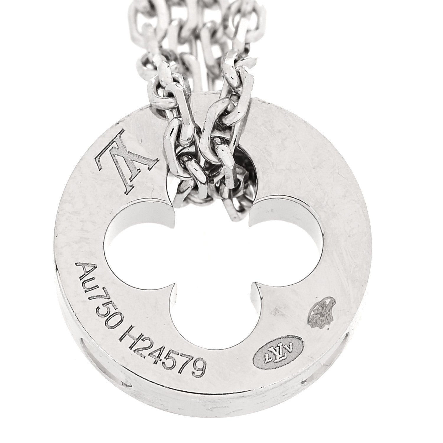 Louis Vuitton 18K White Gold Empreinte Chain Bracelet 4 of 5