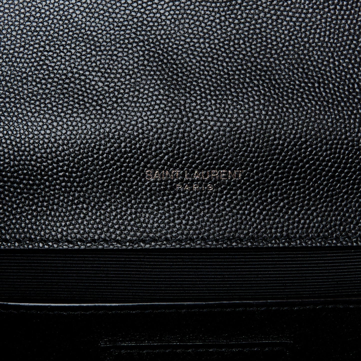 Grain De Poudre Textured Mixed Matelasse Triquilt Medium Monogram Monochrome Satchel Black