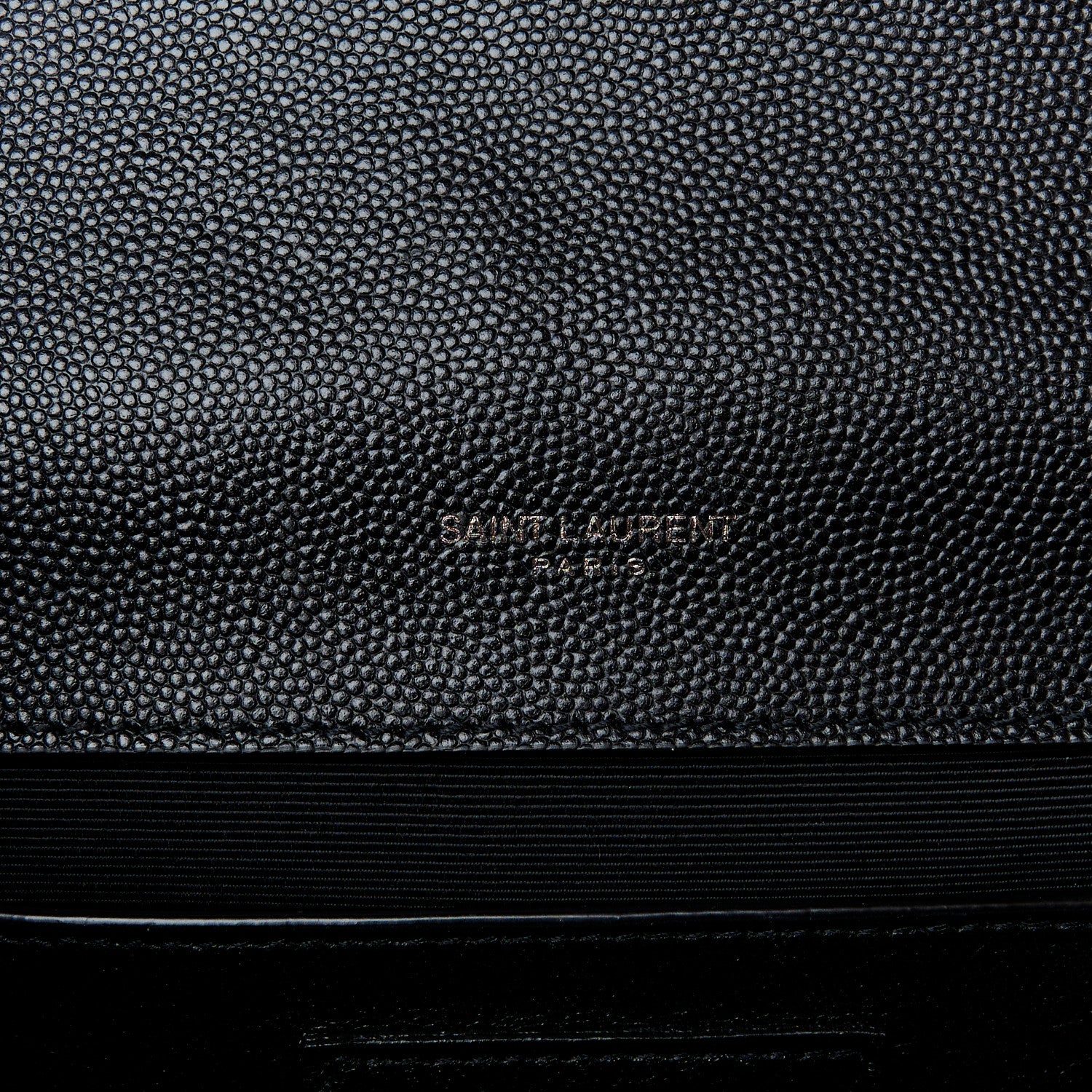 Saint Laurent Grain De Poudre Textured Mixed Matelasse Triquilt Medium Monogram Monochrome Satchel Black 6 of 11
