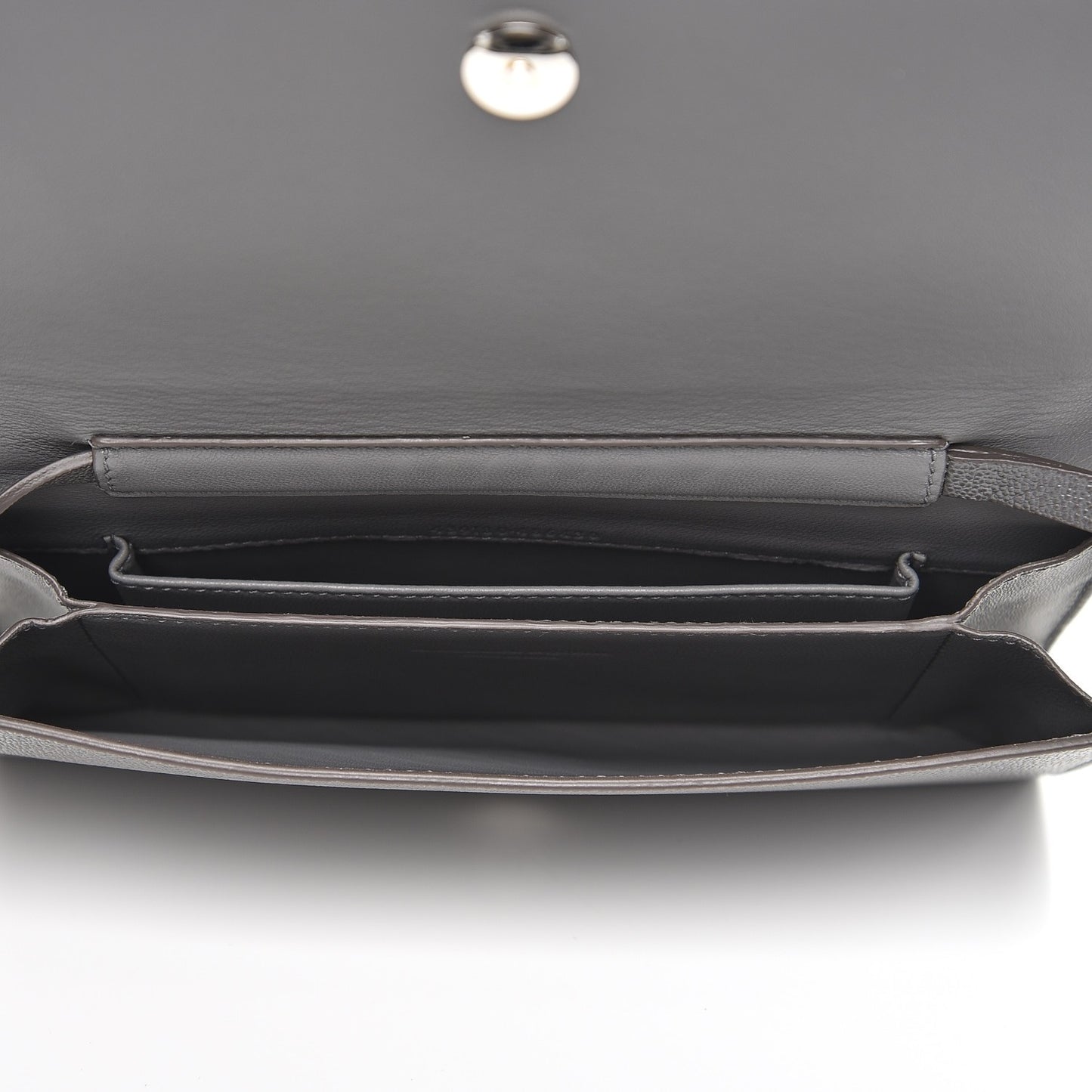 Calfskin Insignia Pouch Grey