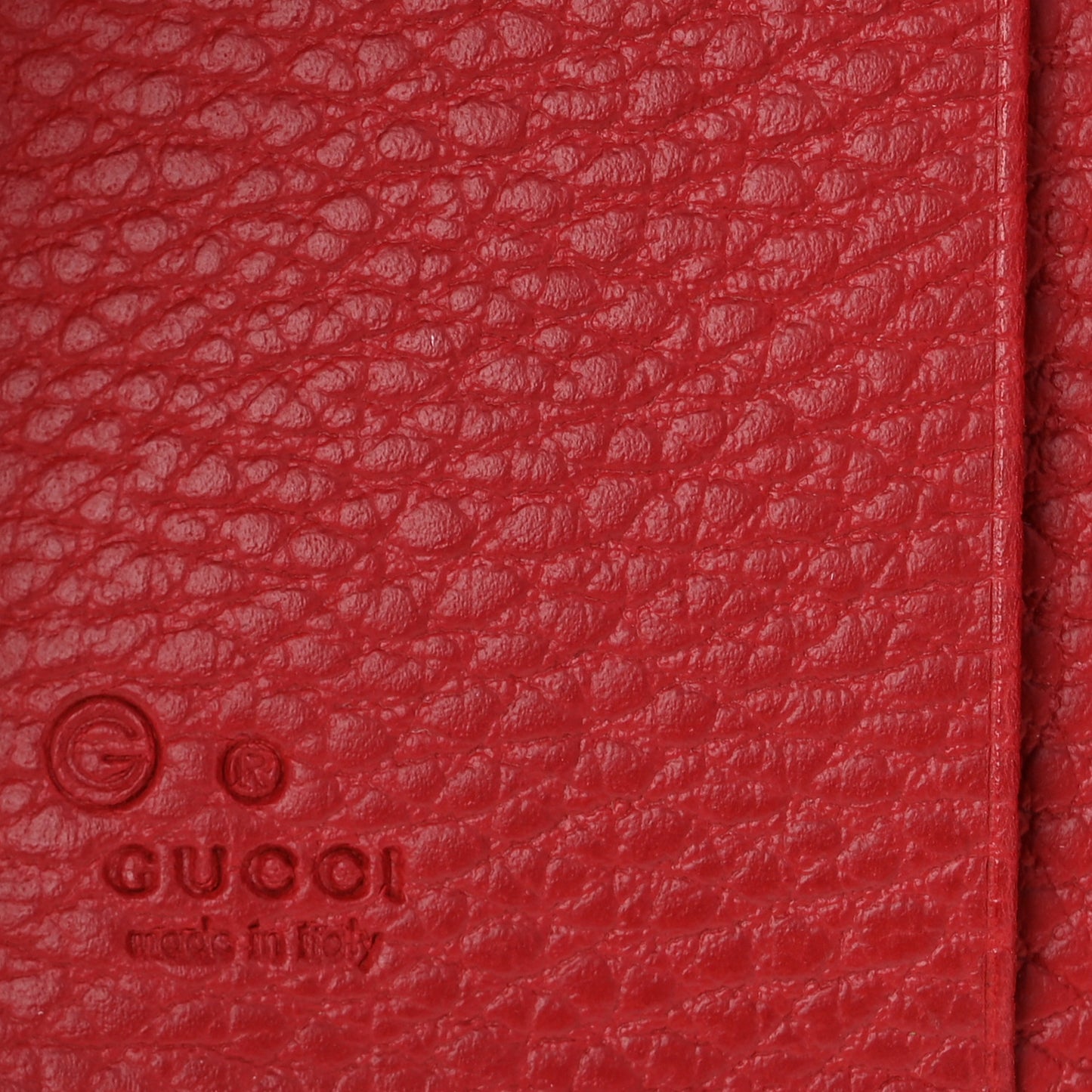 Dollar Calfskin Interlocking G French Wallet Red