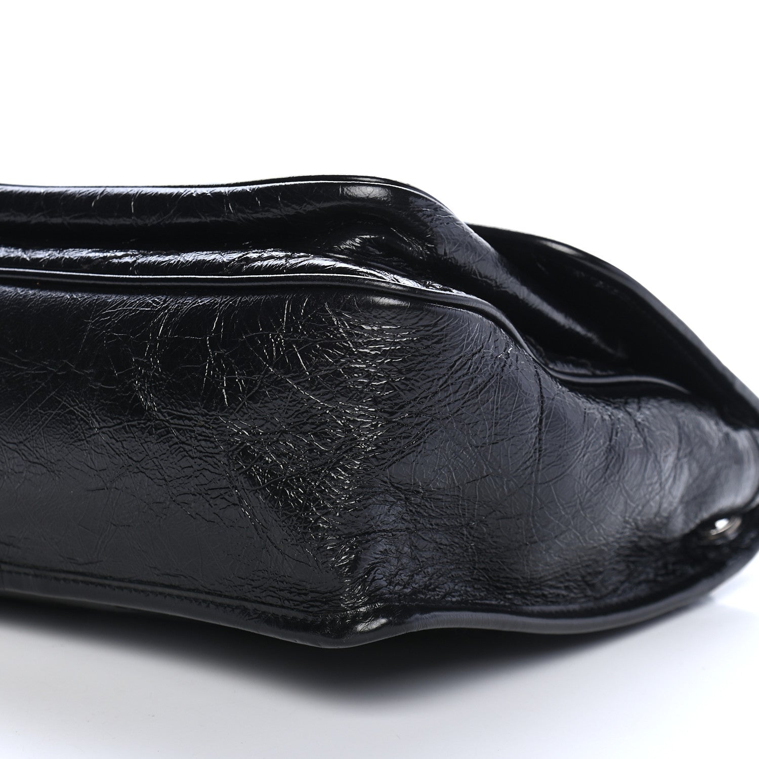 Saint Laurent Crinkled Calfskin Matelasse Monogram Medium Niki Chain Satchel Black 8 of 8