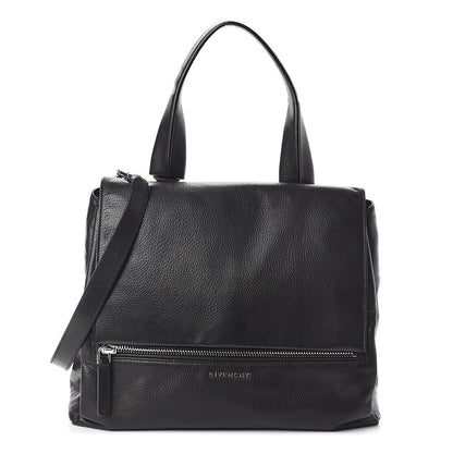 Givenchy Waxy Grained Calfskin Medium Pandora Pure Flap Bag Black 1 of 10