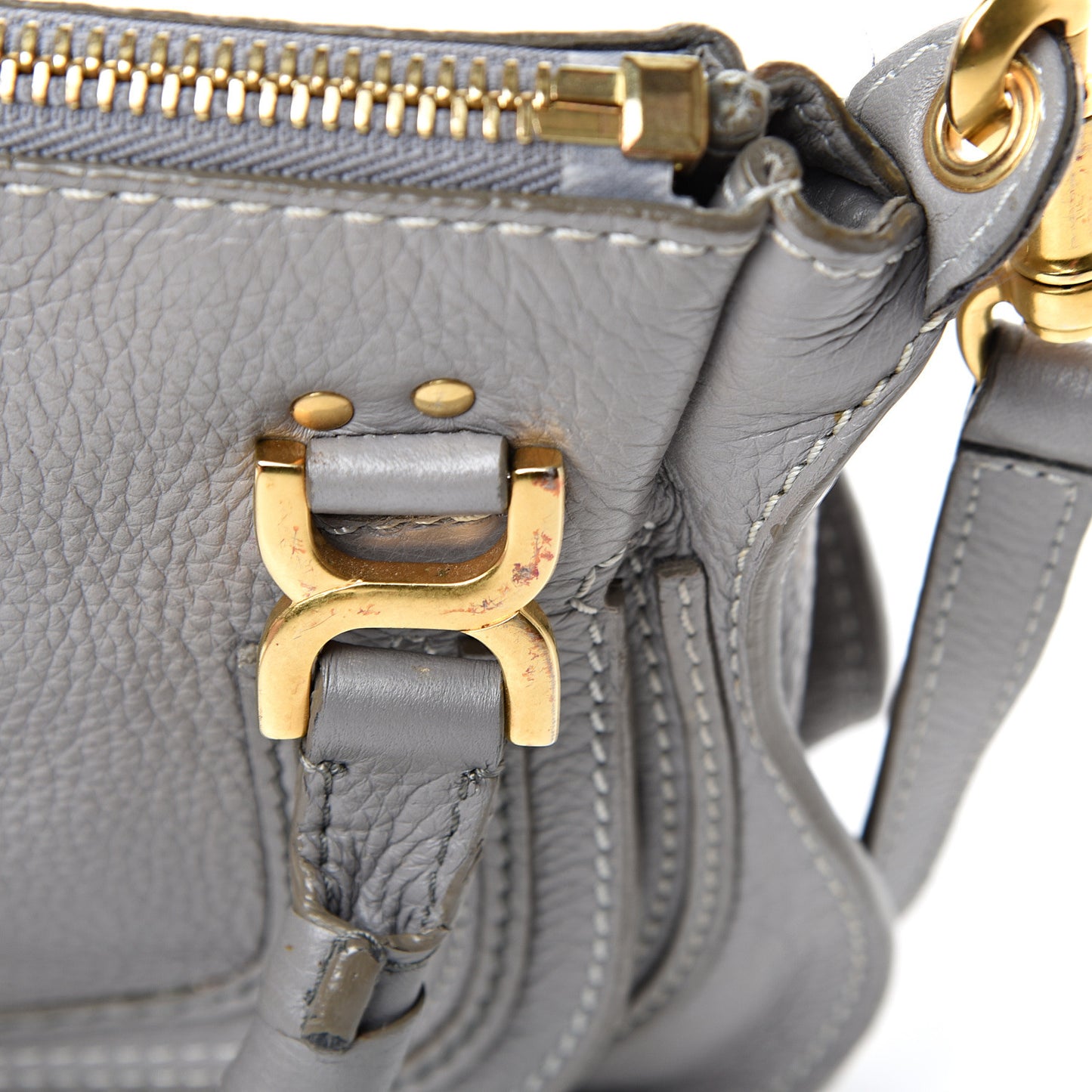 Calfskin Mini Marcie Satchel Cashmere Grey