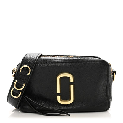 Marc Jacobs Supple Natural Grain Calfskin The Softshot 27 Bag Black 1 of 8