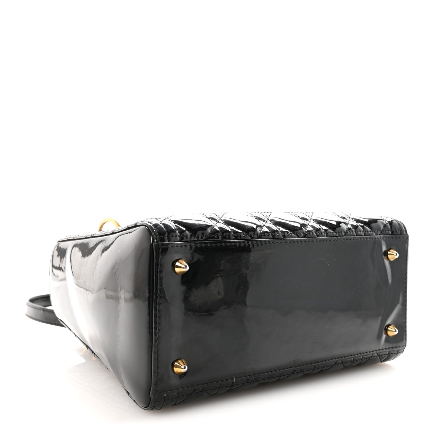 Patent Cannage Medium Lady Dior Black