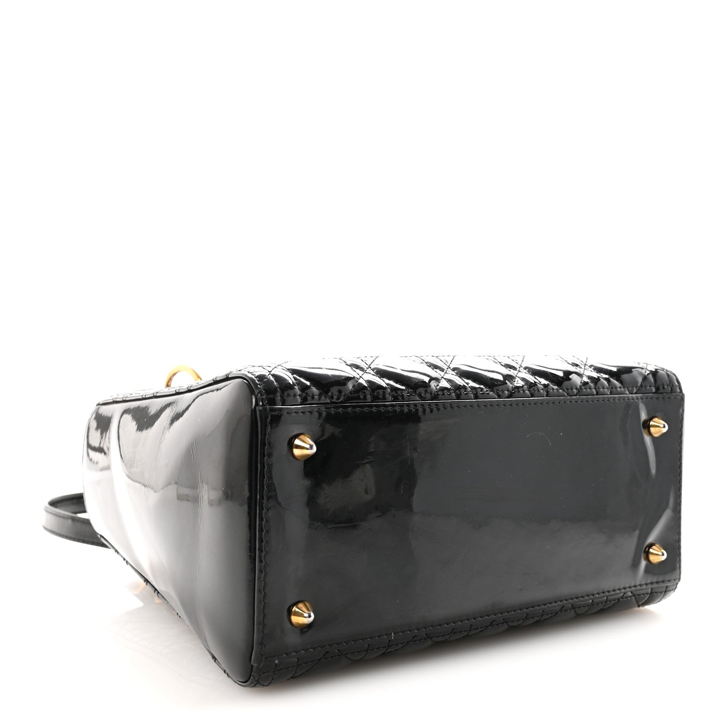 Christian Dior Patent Cannage Medium Lady Dior Black 4 of 10