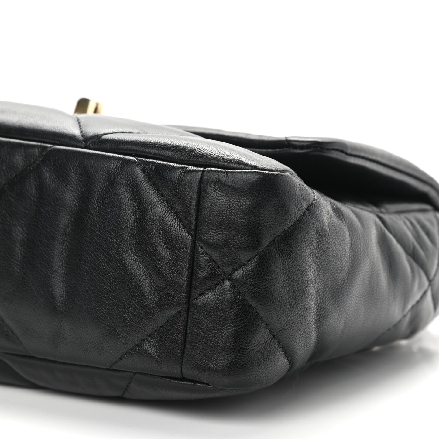 Goatskin Quilted Medium Chanel 19 Flap Black