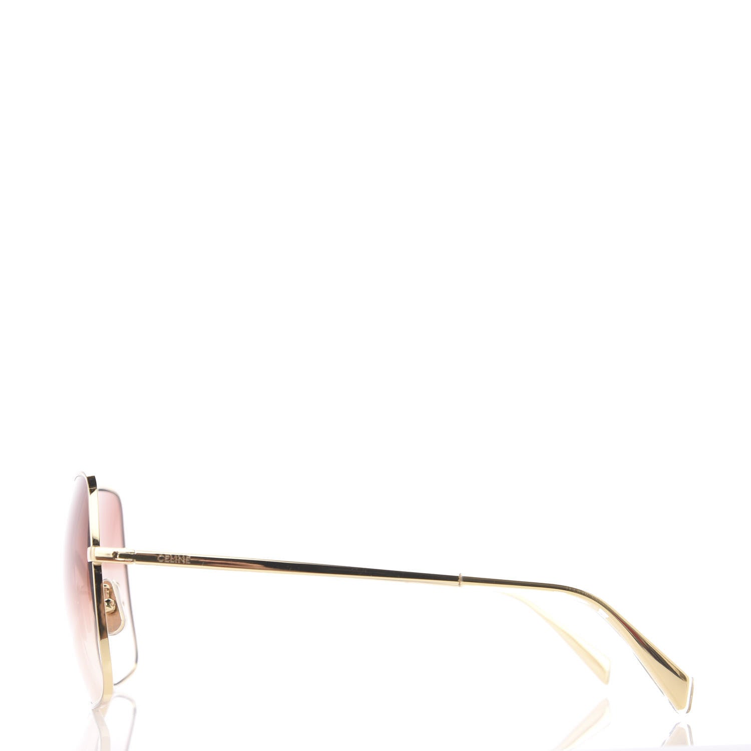 Celine Oversized Square Metal Sunglasses CL40078U Gold 2 of 7