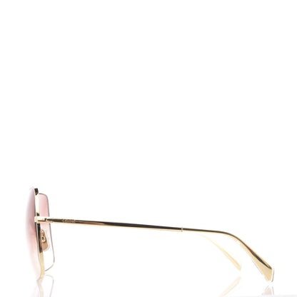 Celine Oversized Square Metal Sunglasses CL40078U Gold 2 of 7