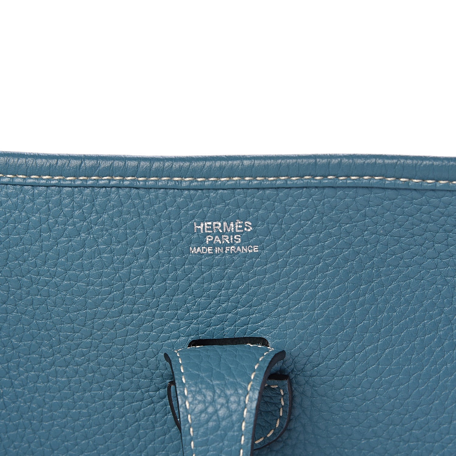 Hermes Taurillon Clemence Evelyne III PM Blue Jean 6 of 10