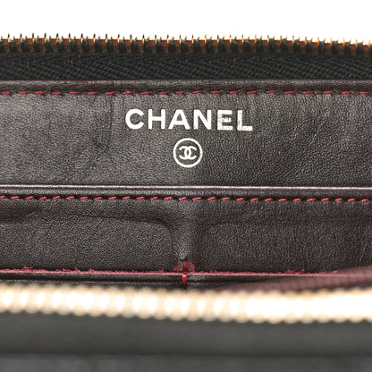 Chanel Caviar Quilted Large Gusset Zip Around Wallet Black 6 of 11